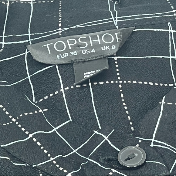 Topshop Long-sleeve Belted Shirtdress in Black - Picture 2 of 5